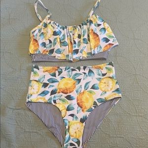Cupshe two piece bathing suit (reversible bottoms)